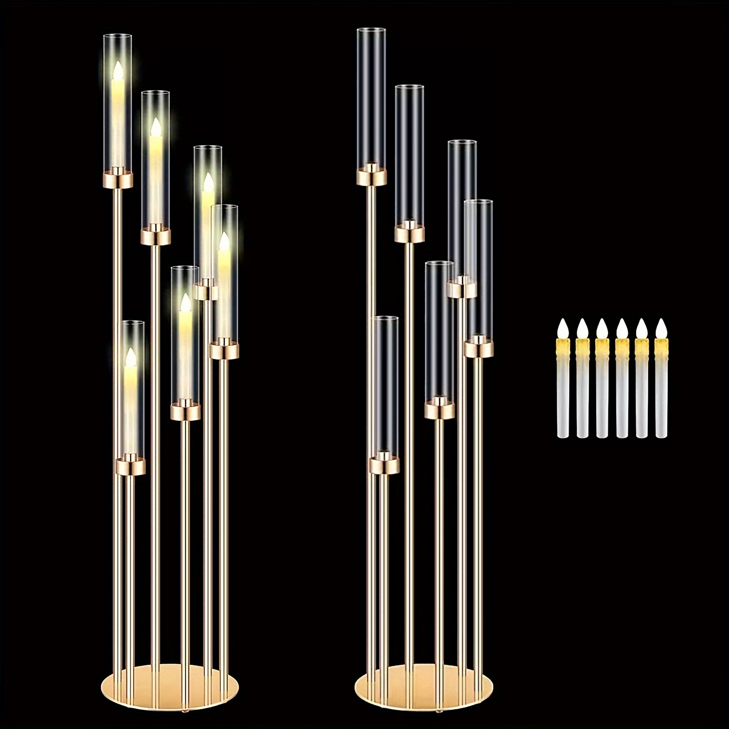 2 Sets Floor Candelabra 6 Arms - Centerpiece Stick 评论和价格