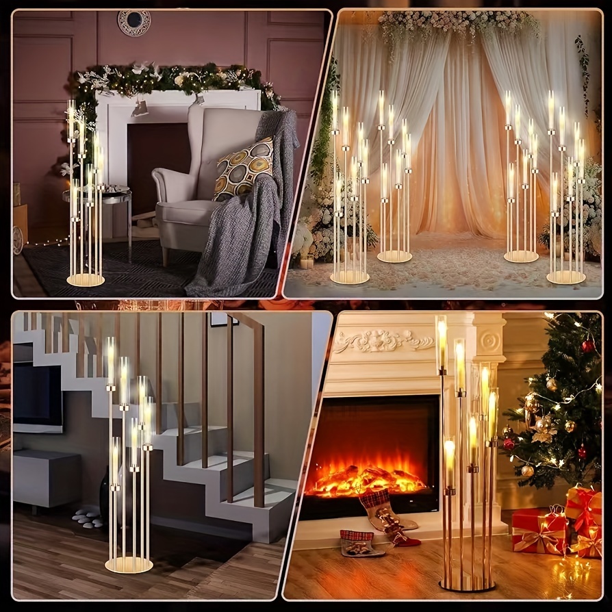2 Sets Floor Candelabra 6 Arms - Centerpiece Stick 评论和价格