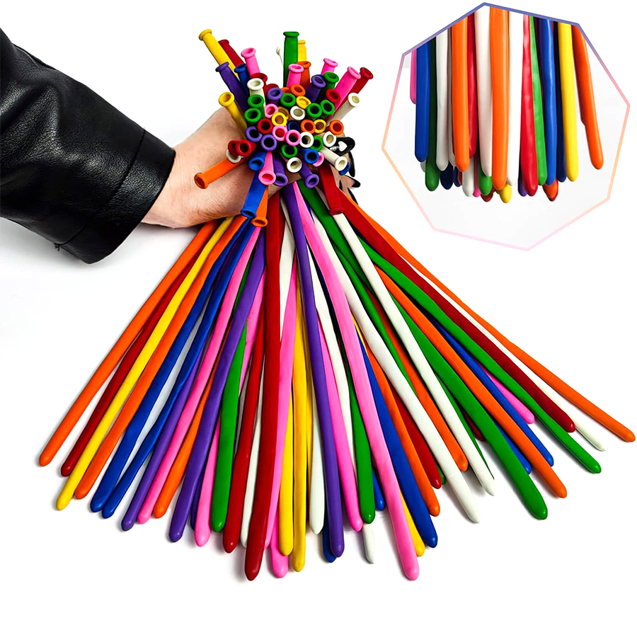 50/101pcs Long Strip Balloon w - Balloon Pump Hand 评论和价格