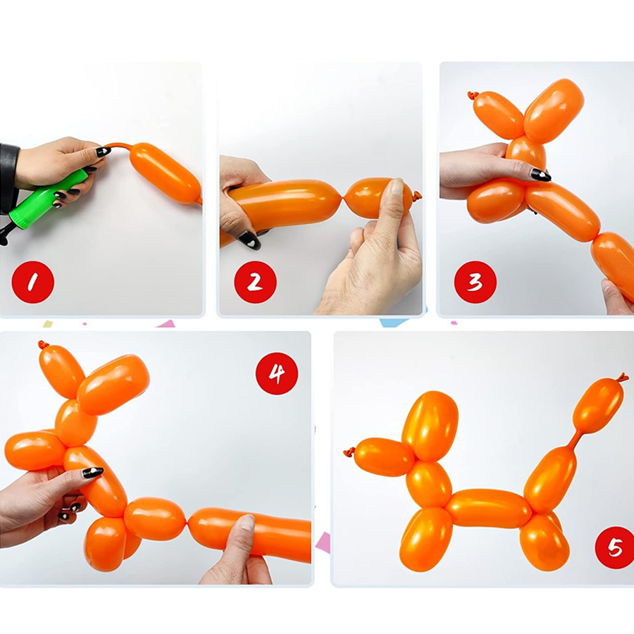 50/101pcs Long Strip Balloon w - Balloon Pump Hand 评论和价格