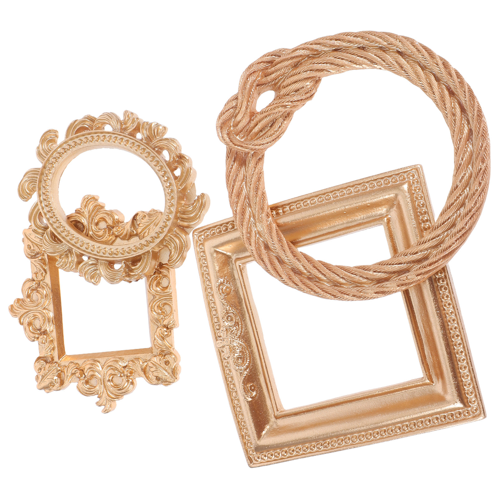 4Pcs Vintage Resin Mini Pictur - Photo Booth Frame 评论和价格