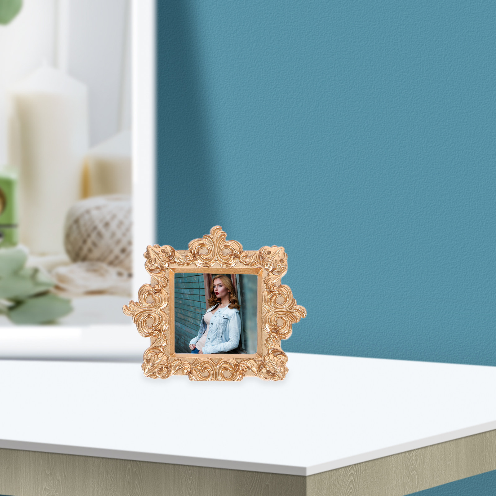 4Pcs Vintage Resin Mini Pictur - Photo Booth Frame 评论和价格