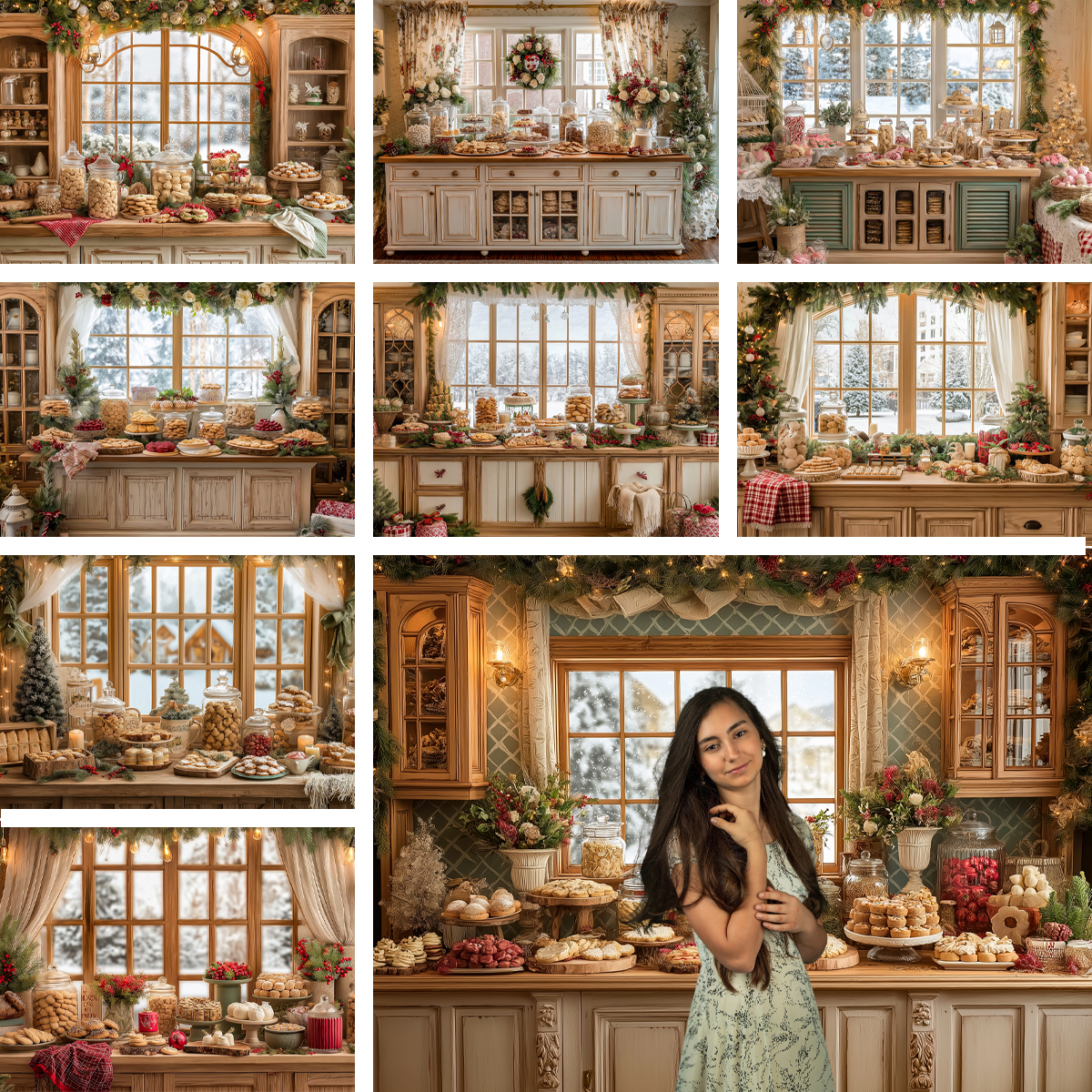 Christmas-Themed Dessert Table - Dessert Table Backdrop 评论和价格