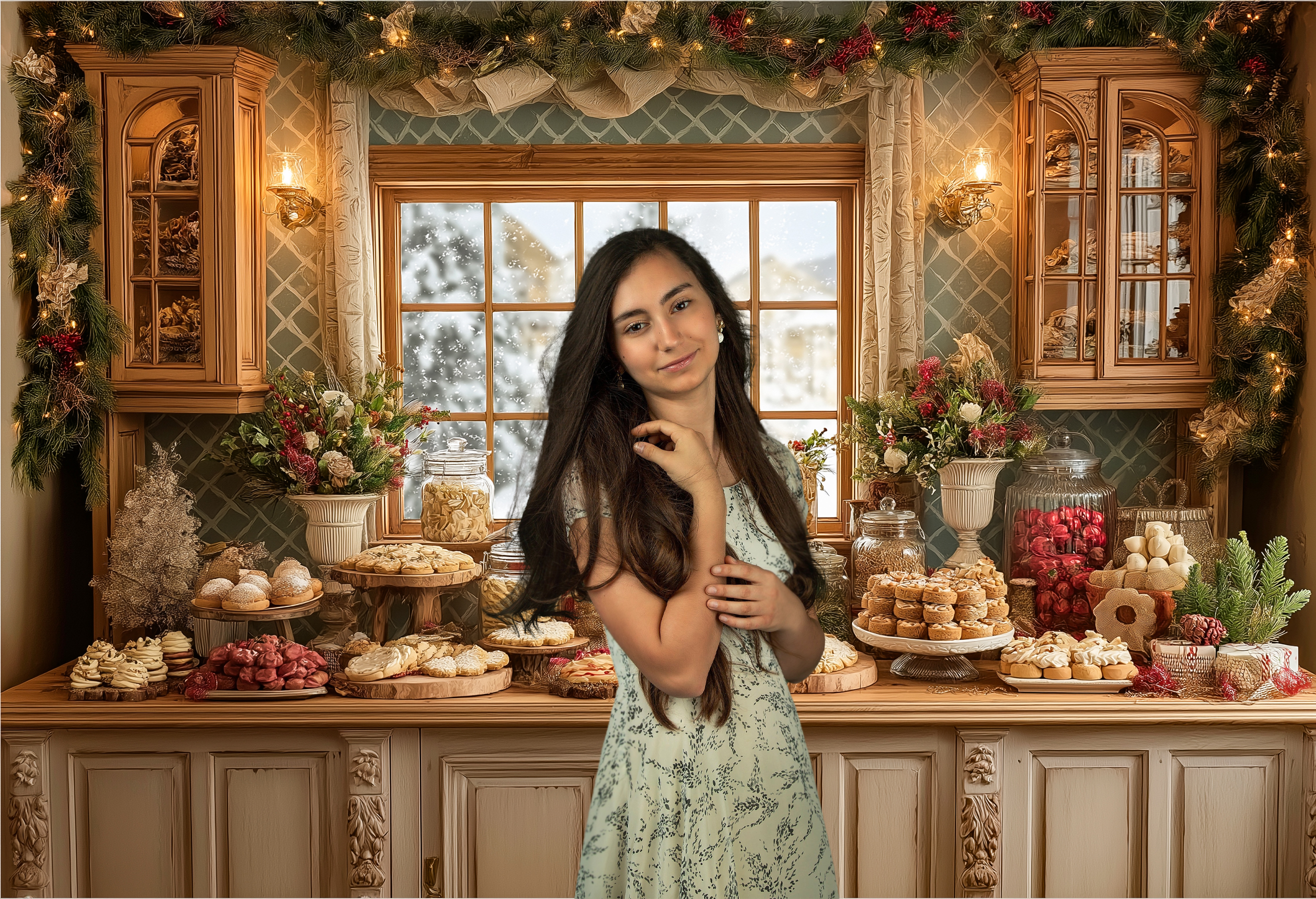 Christmas-Themed Dessert Table - Dessert Table Backdrop 评论和价格