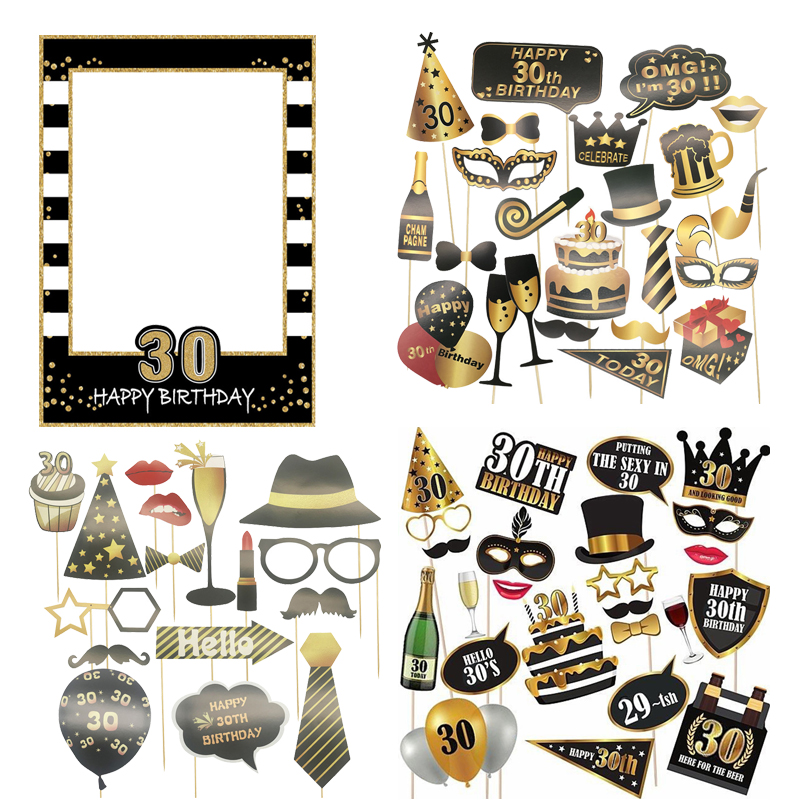 30 40 50 60 Birthday Photo Boo - Photo Booth Frame 评论和价格