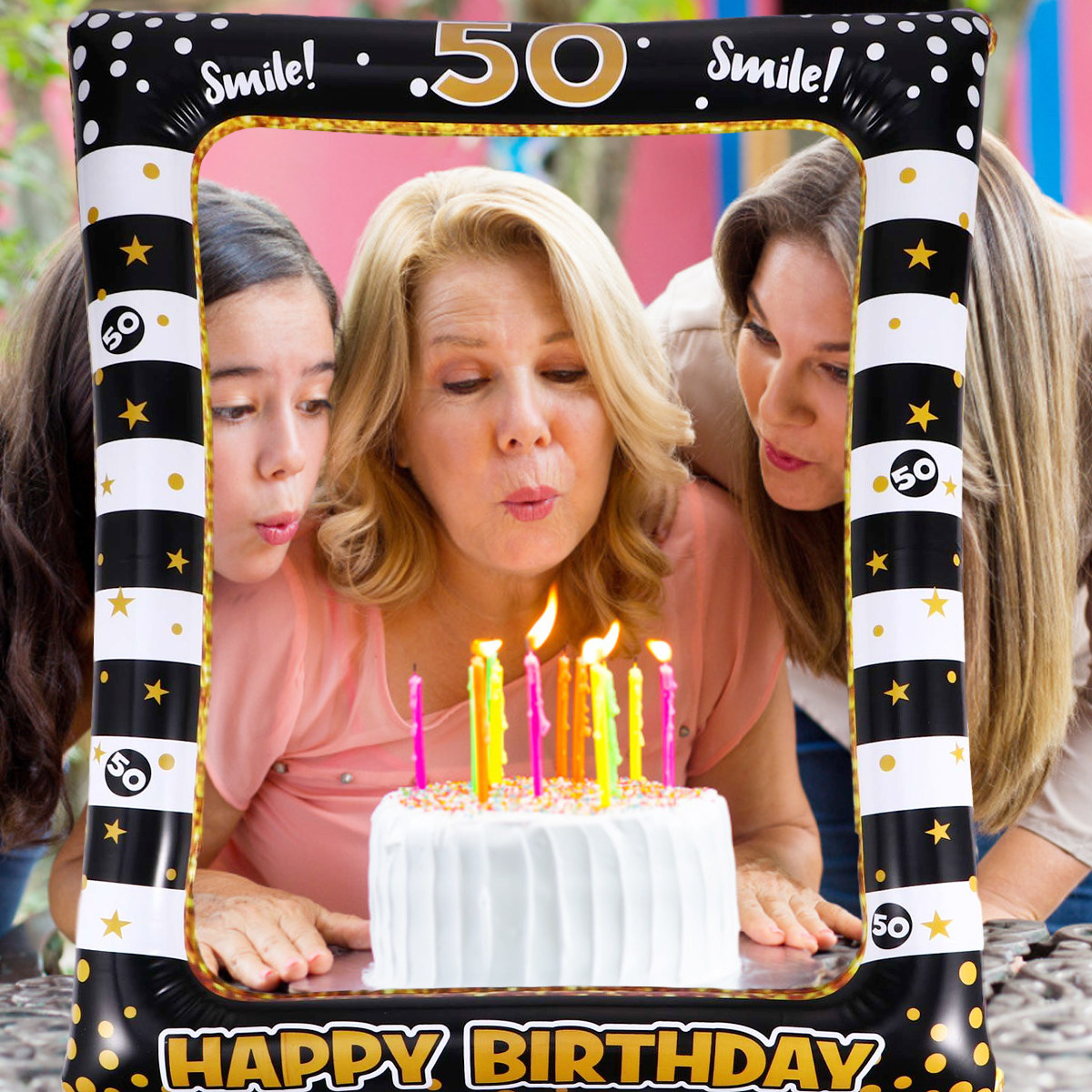 Bday Inflatables First Birthda - Photo Booth Frame 评论和价格