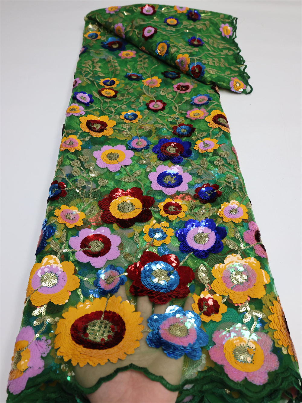 Mesh African Lace Fabric 2025  - Glitter Tablecloth 评论和价格