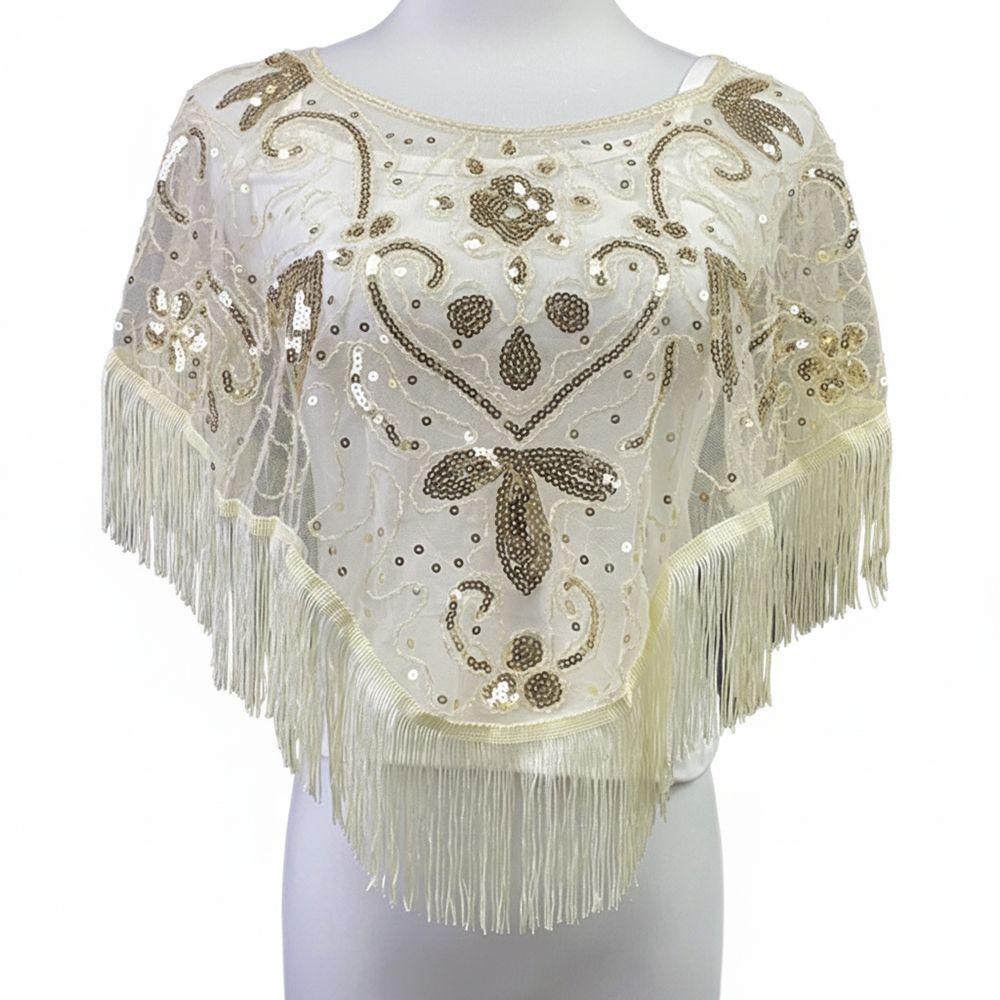 Fashion Sequin Bead Women Tull - Glitter Tablecloth 评论和价格