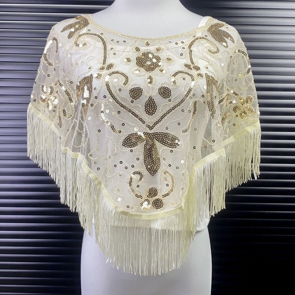 Fashion Sequin Bead Women Tull - Glitter Tablecloth 评论和价格