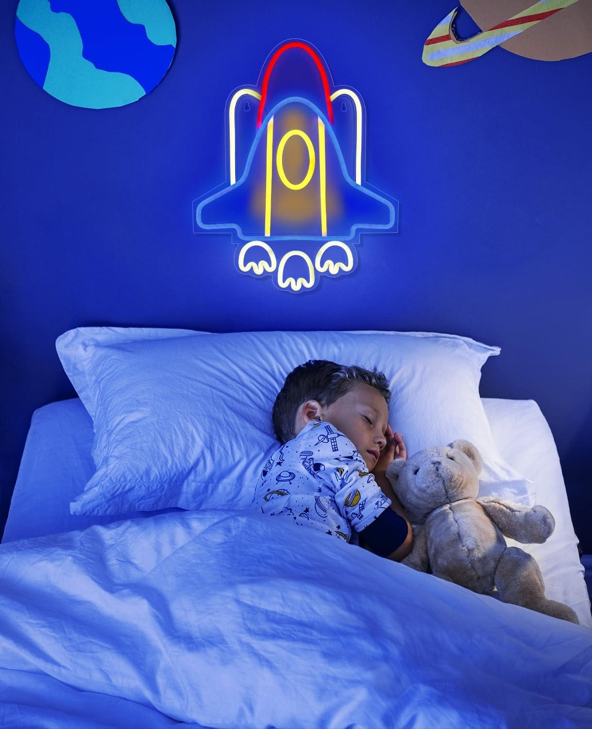 Rocket Neon Sign USB Neon Ligh - Neon Sign Party 评论和价格
