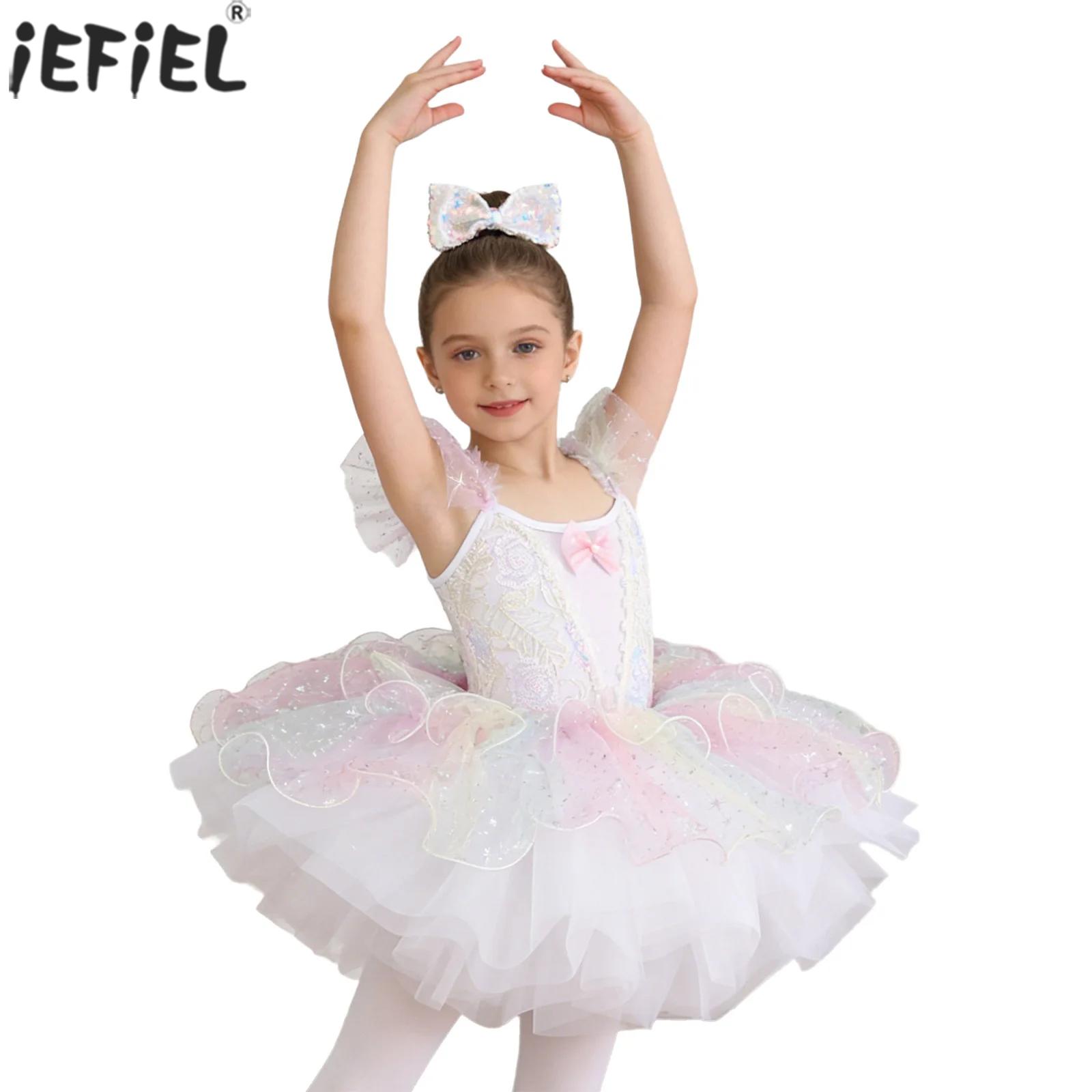 Kids Girls Ballet Dance Dress  - Glitter Tablecloth 评论和价格