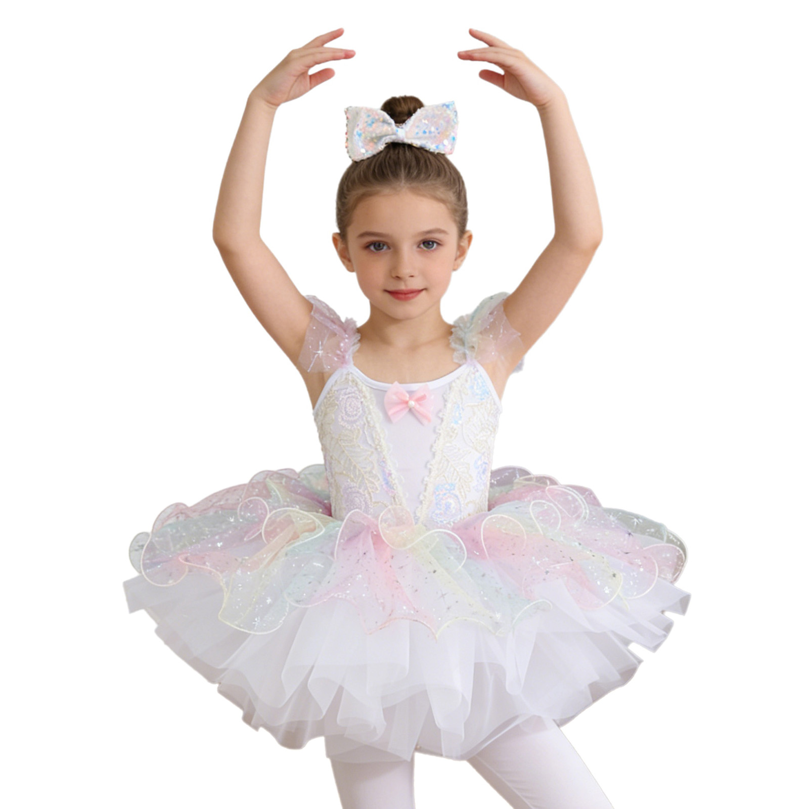 Kids Girls Ballet Dance Dress  - Glitter Tablecloth 评论和价格