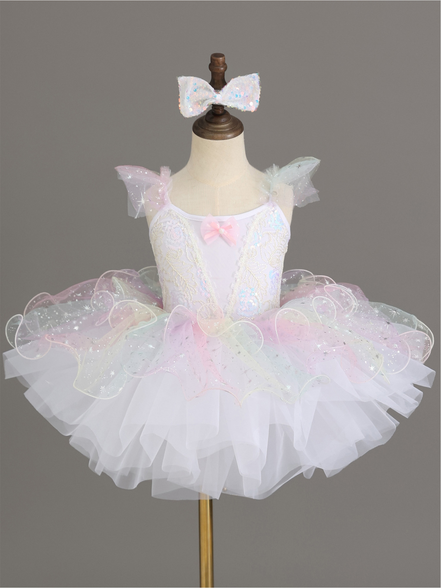 Kids Girls Ballet Dance Dress  - Glitter Tablecloth 评论和价格