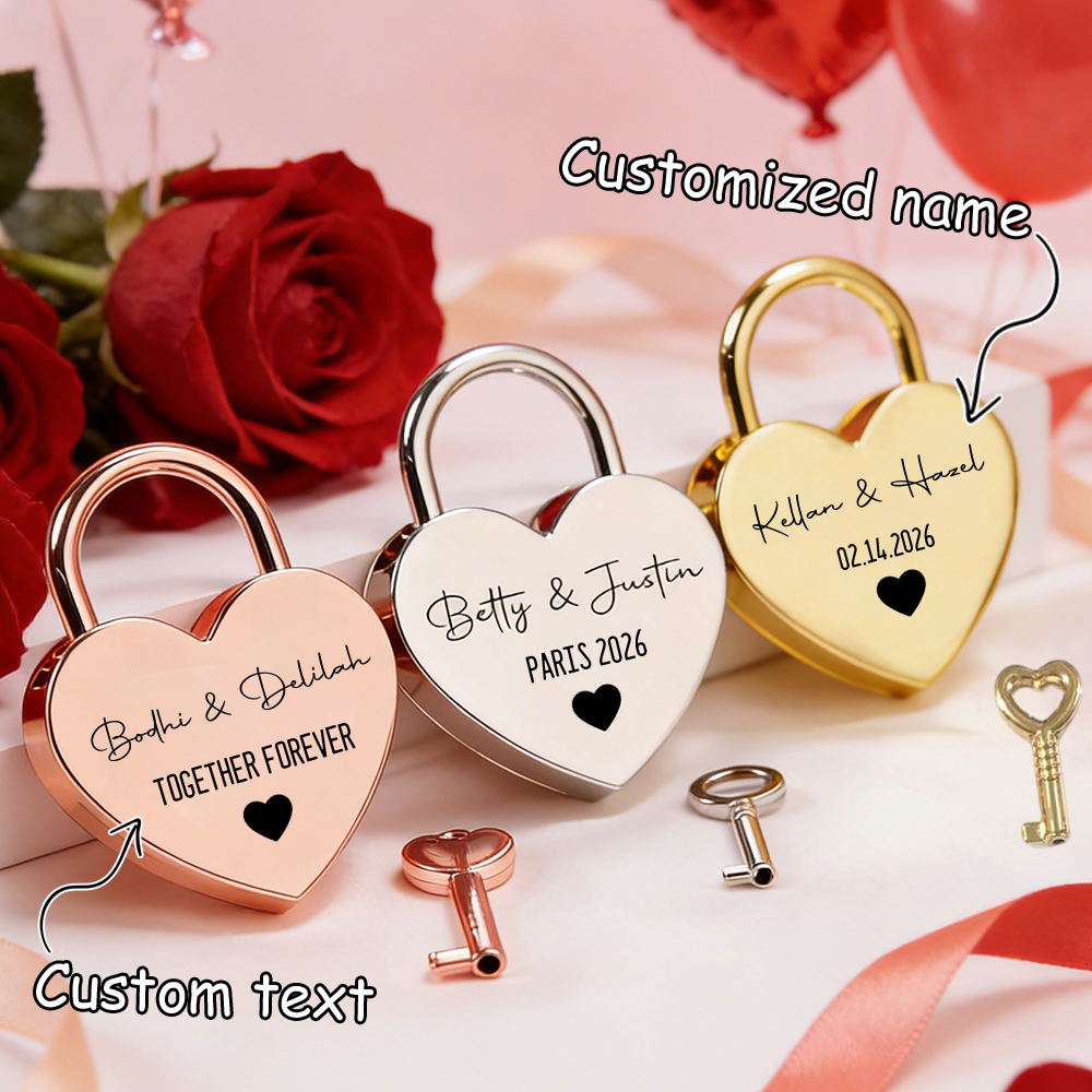 Custom Name Heart-Shaped Padlo - Eve Party 评论和价格