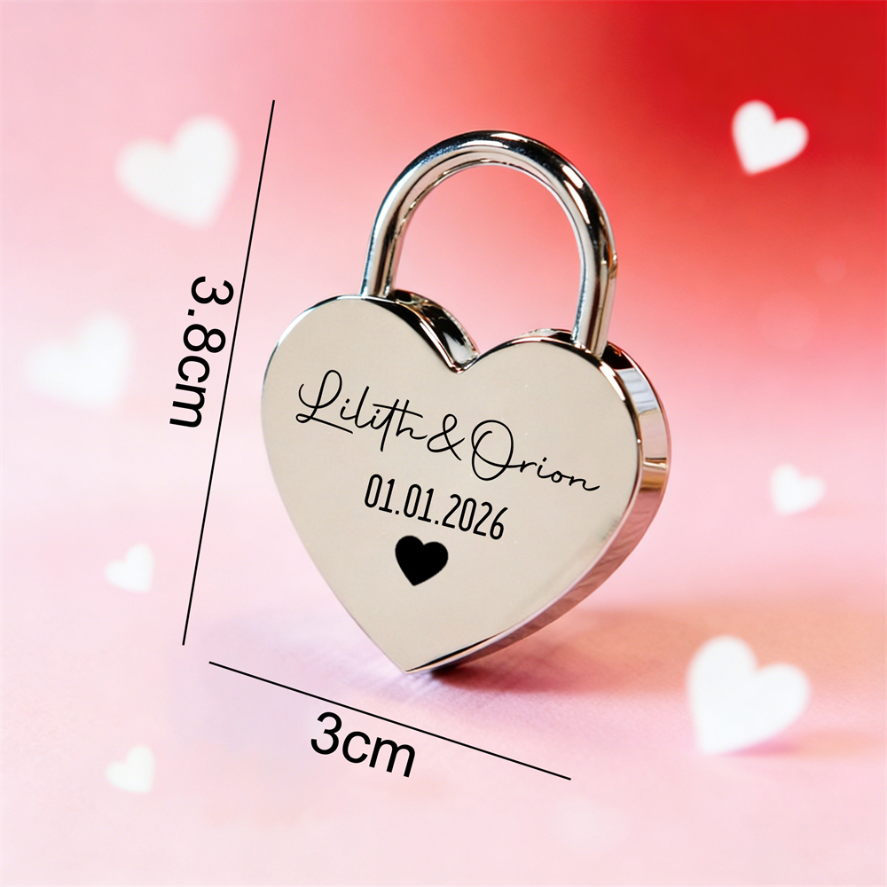 Custom Name Heart-Shaped Padlo - Eve Party 评论和价格