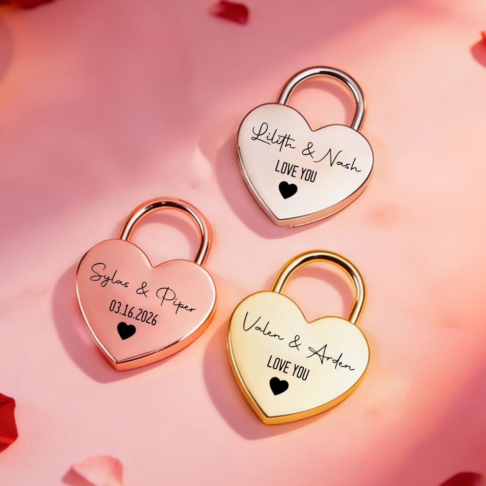 Custom Name Heart-Shaped Padlo - Eve Party 评论和价格