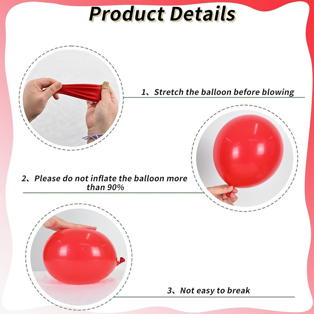 Black Red Blue Latex Balloons  - Balloon Arch Kit 评论和价格