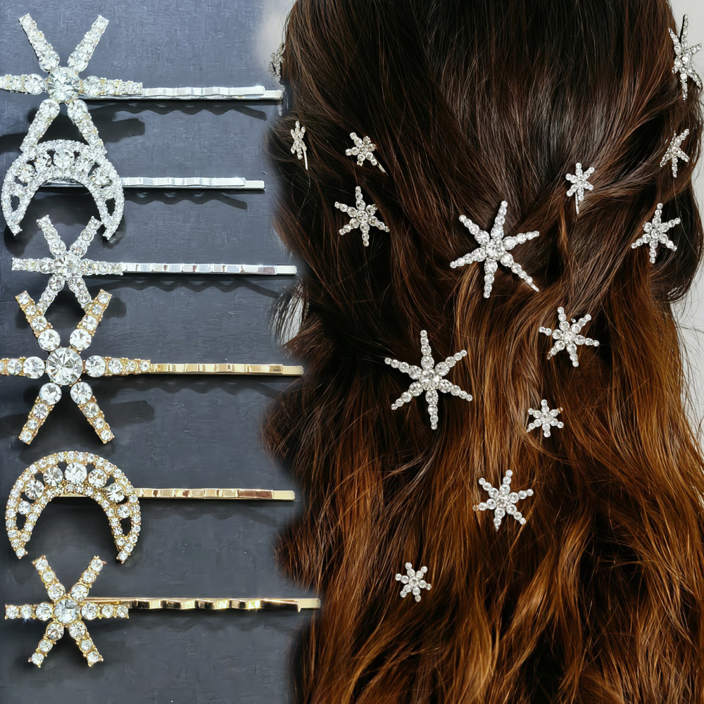 3/4 pcs set Crystal Star Hairp - Event Suppliers 评论和价格