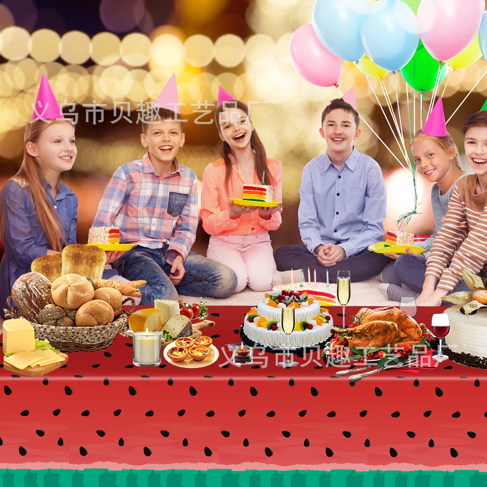 Summer Watermelon Party Tablec - Table Cloth Disposable 评论和价格
