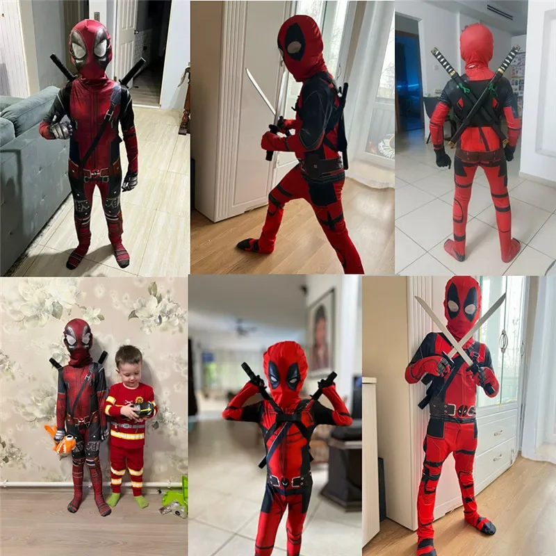 3-12Y Kids Deadpool Costume wi - Party Favor Bag 评论和价格