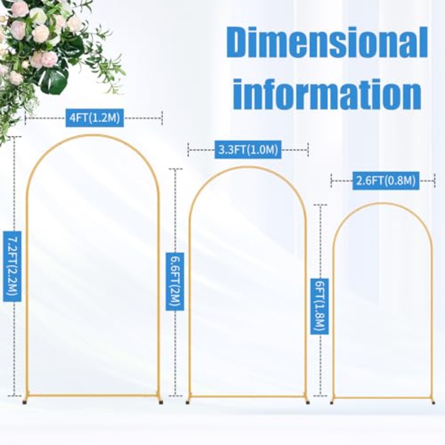 Metal Arch Backdrop Stand Set  - Balloon Arch Kit 评论和价格
