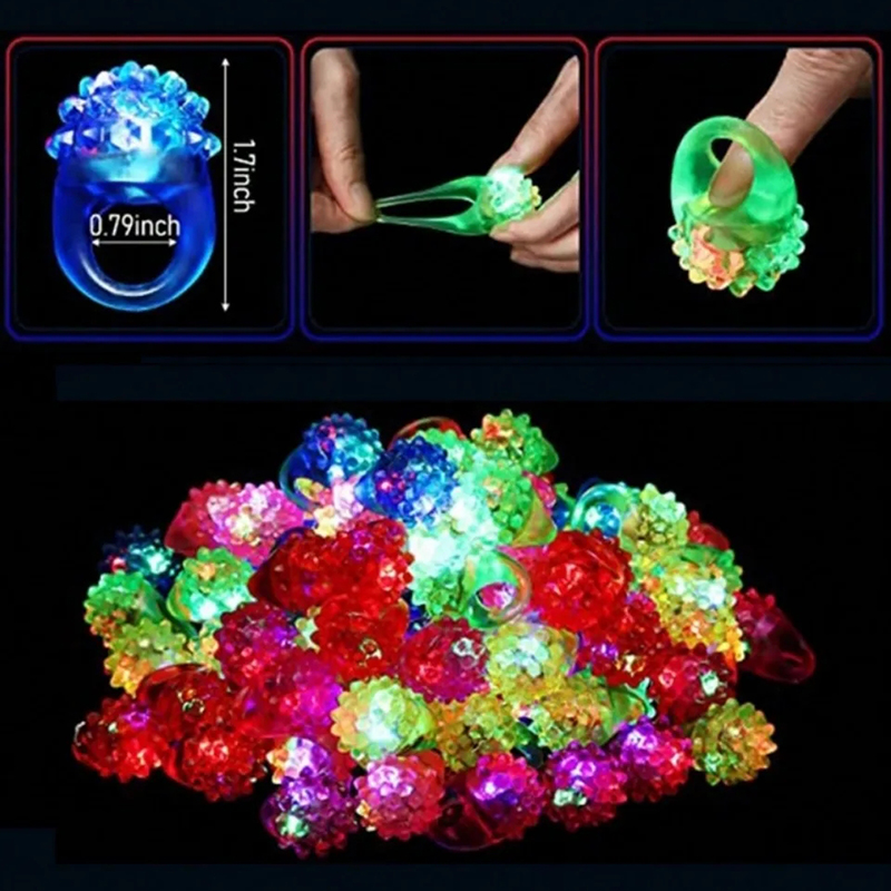 20/30/50pcs Glowing Rings LED  - Cotton Candy Cone 评论和价格