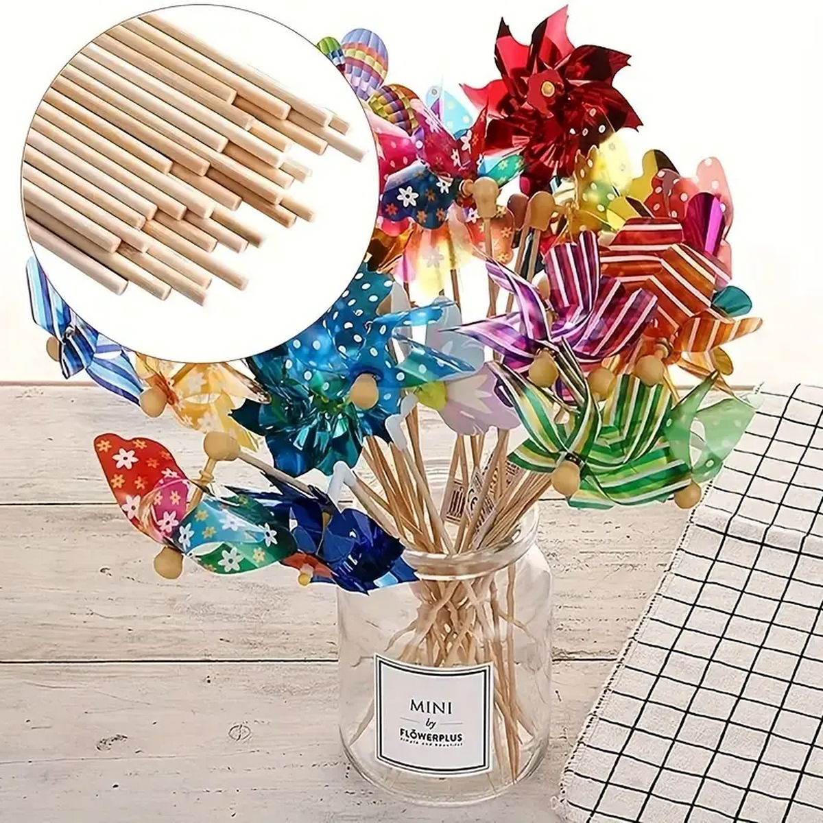 DIY Bamboo Sticks 50/100pcs Na - Cotton Candy Cone 评论和价格