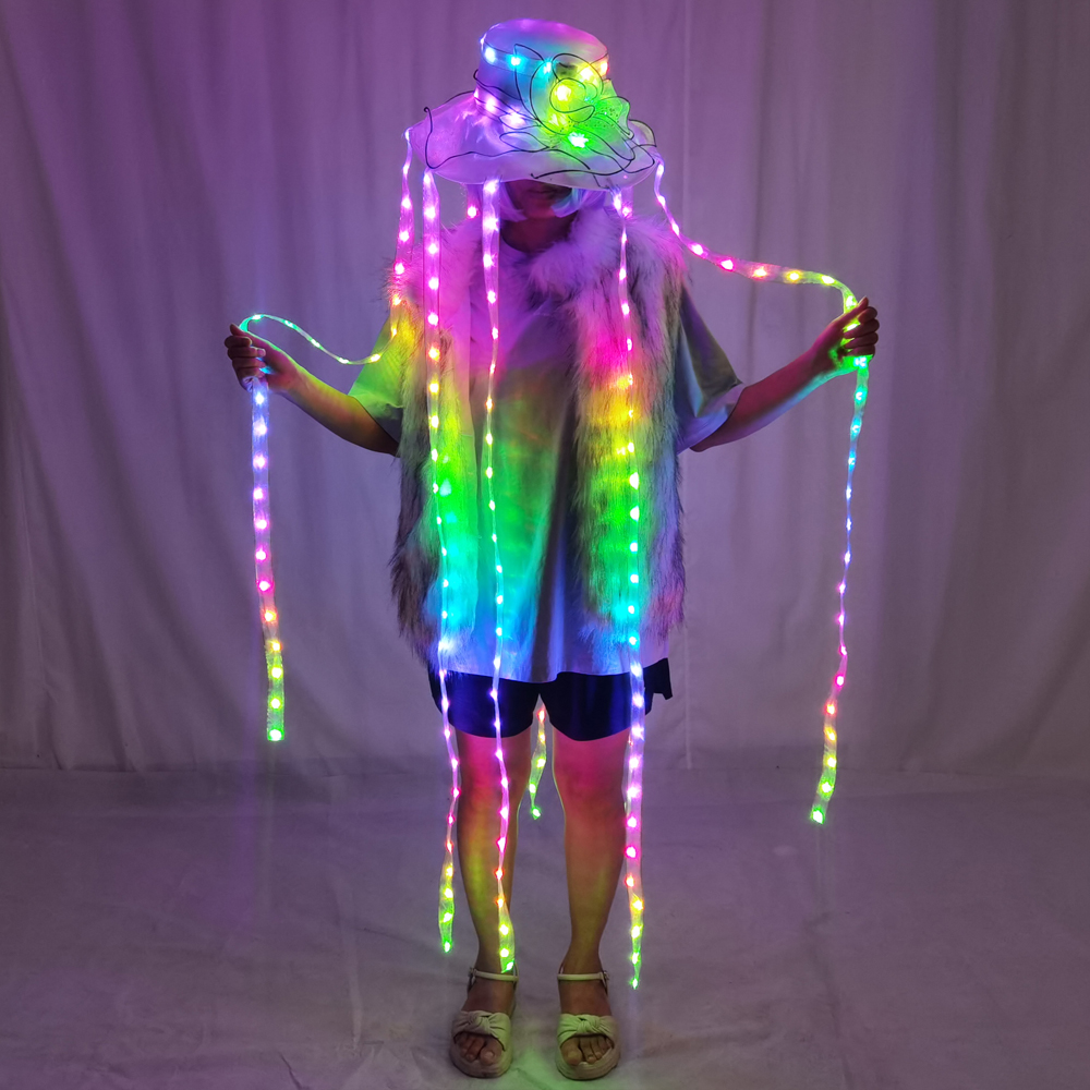 LED Jellyfish Hat Full Color L - Event Party Dj 评论和价格