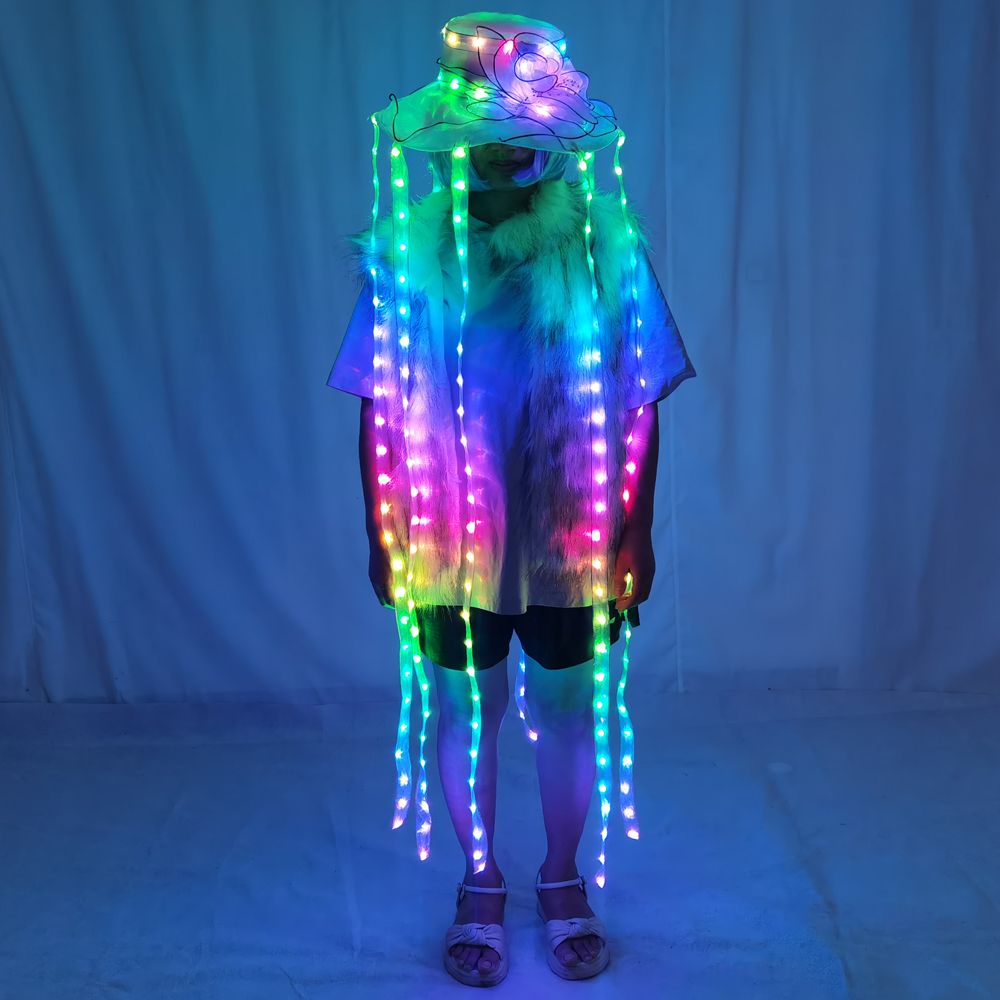 LED Jellyfish Hat Full Color L - Event Party Dj 评论和价格