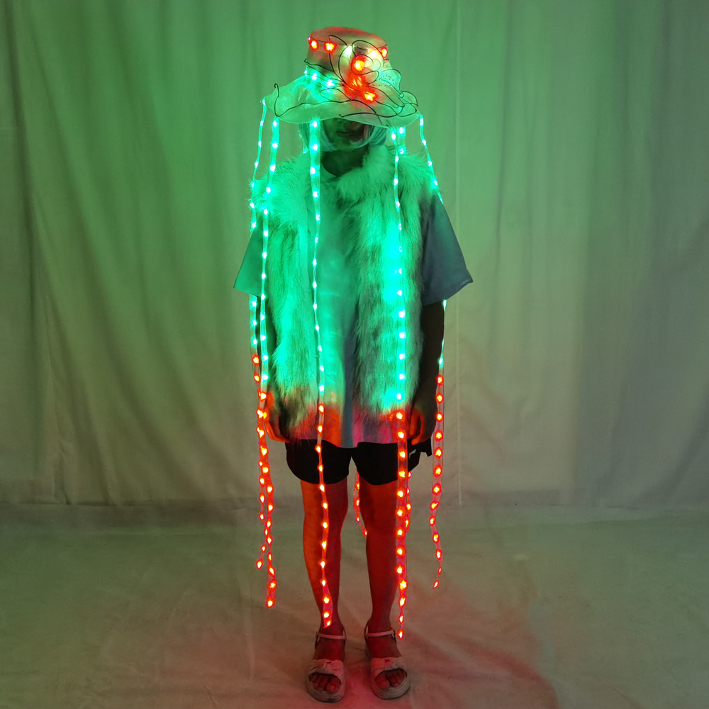 LED Jellyfish Hat Full Color L - Event Party Dj 评论和价格