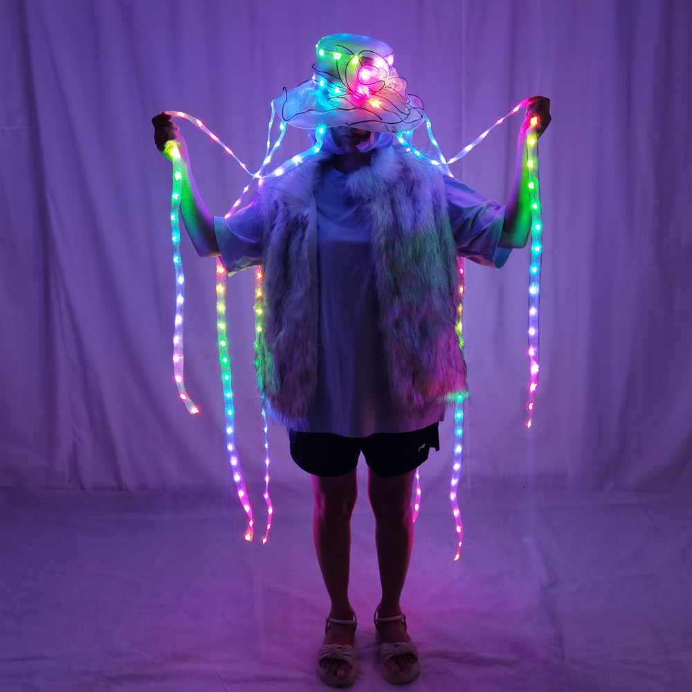 LED Jellyfish Hat Full Color L - Event Party Dj 评论和价格