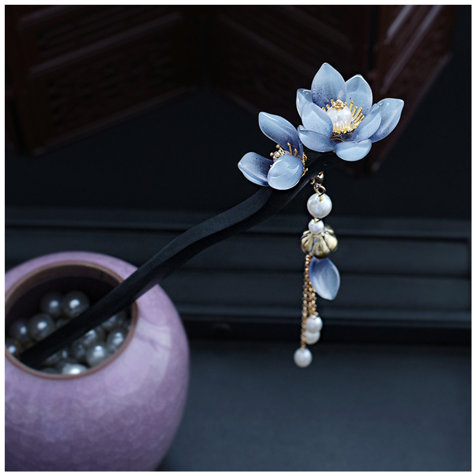 Blue Flower Hair Stick Vintage - Event Suppliers 评论和价格