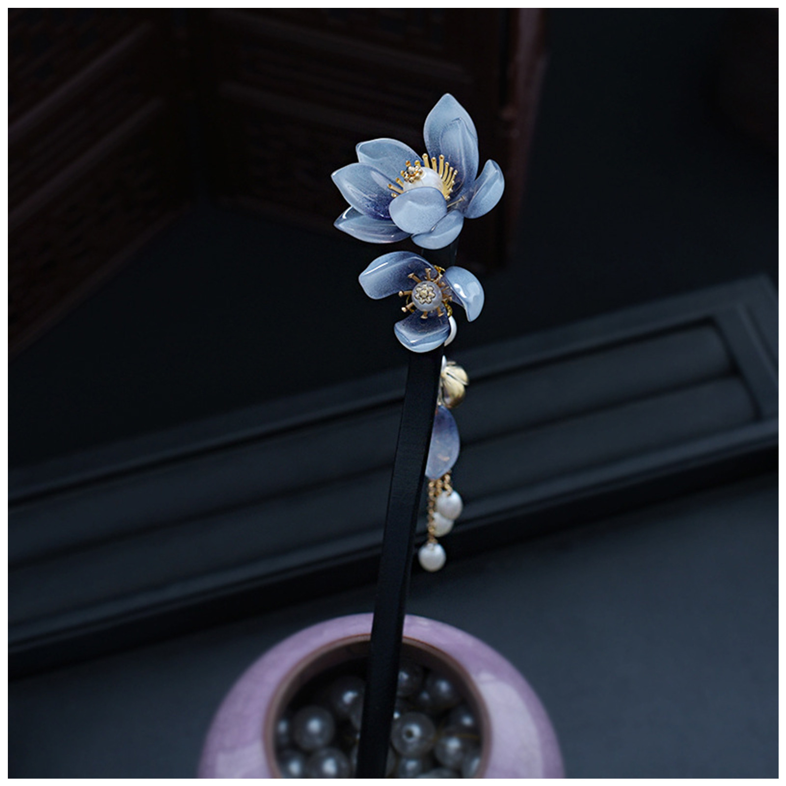 Blue Flower Hair Stick Vintage - Event Suppliers 评论和价格