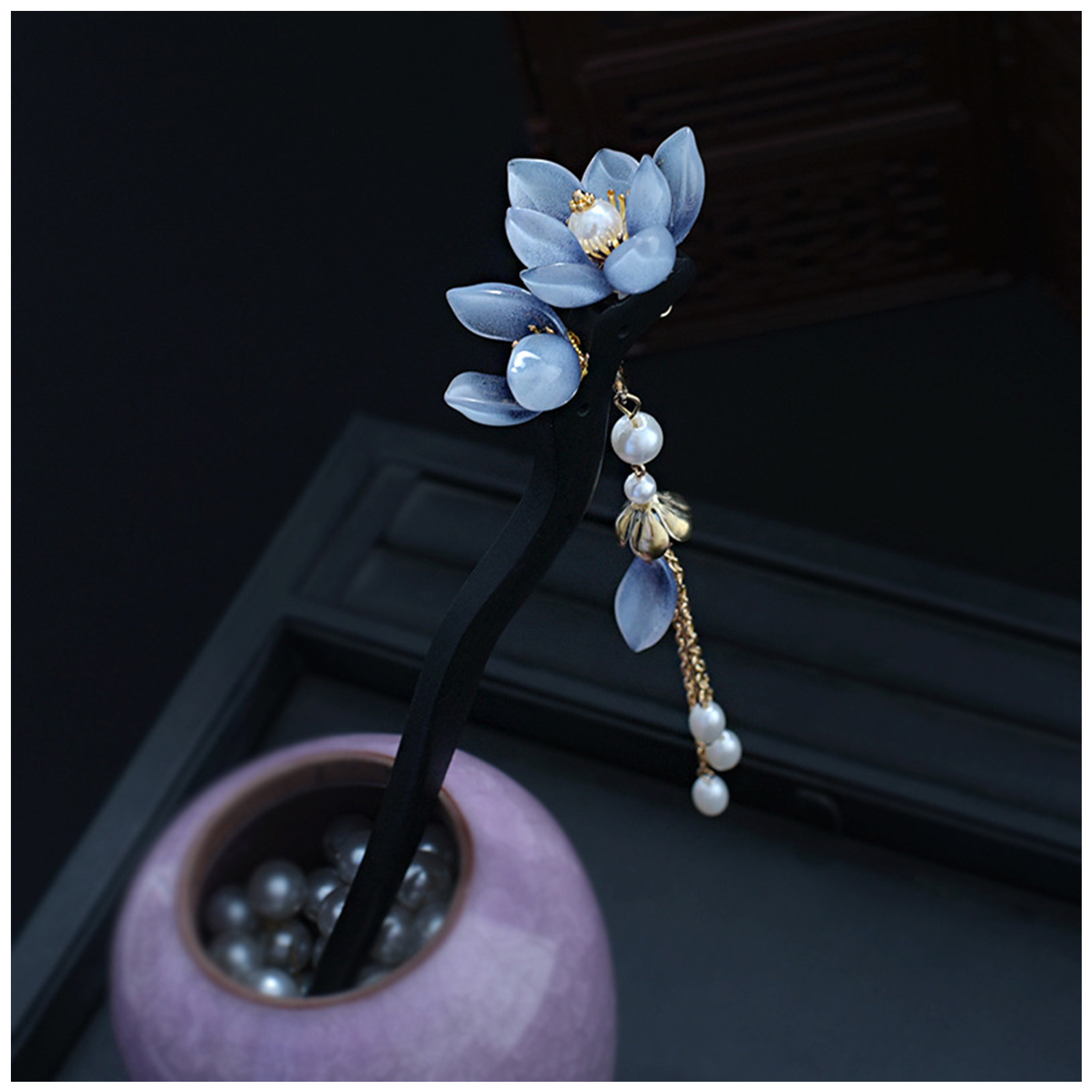 Blue Flower Hair Stick Vintage - Event Suppliers 评论和价格