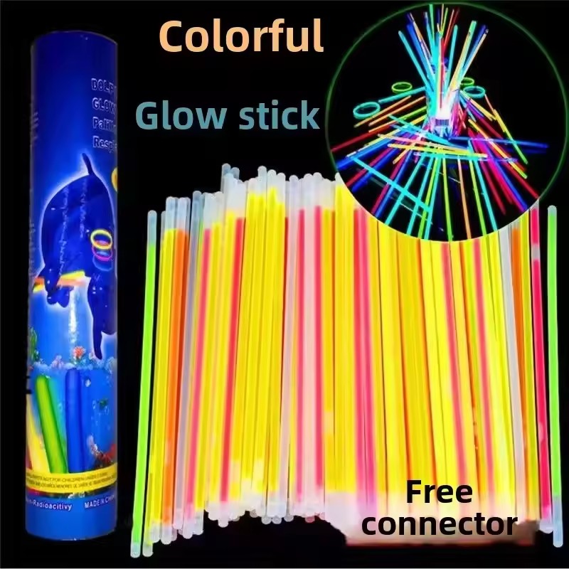 50/100Pcs Fluorescence Sticks  - Cotton Candy Cone 评论和价格
