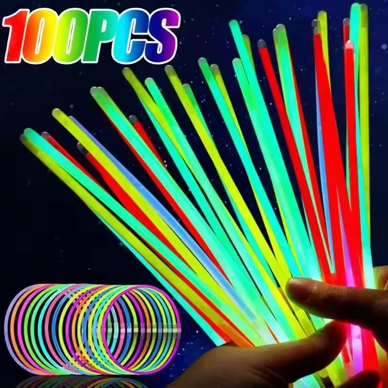 50/100Pcs Fluorescence Sticks  - Cotton Candy Cone 评论和价格