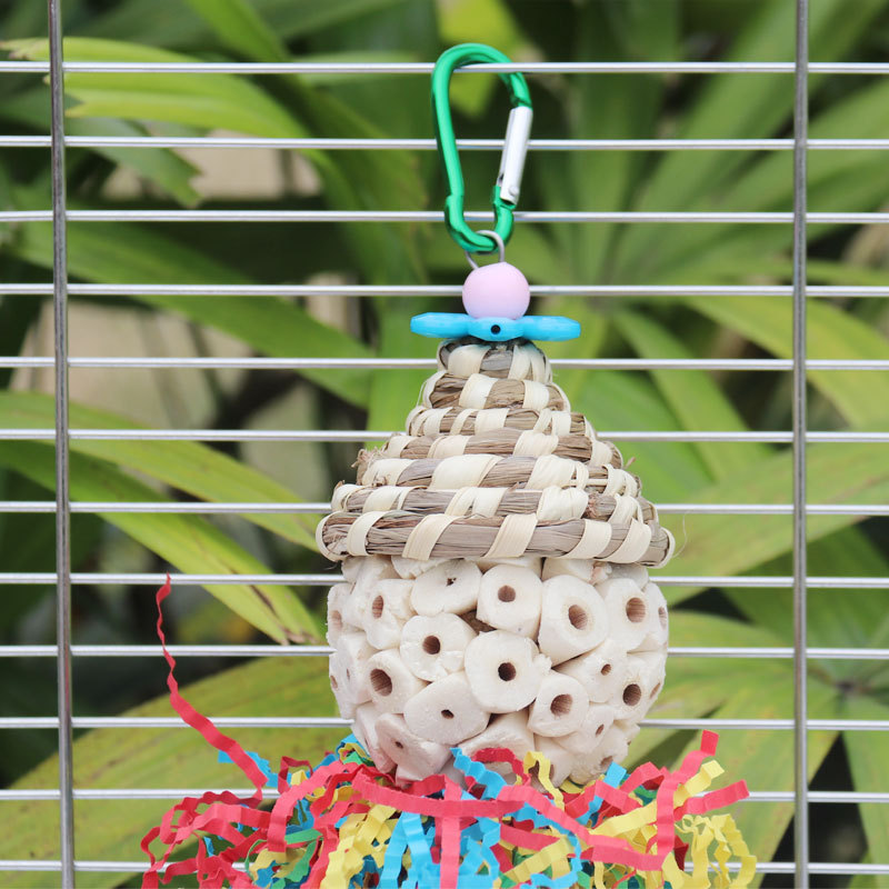 Bird toys, straw hats, colored - Paper Straw Color 评论和价格