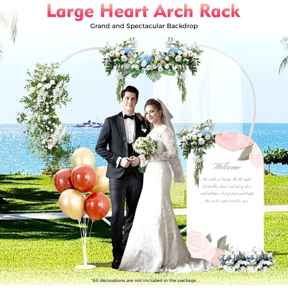 Heart-Shaped Wedding Arch Stan - Balloon Arch Kit 评论和价格