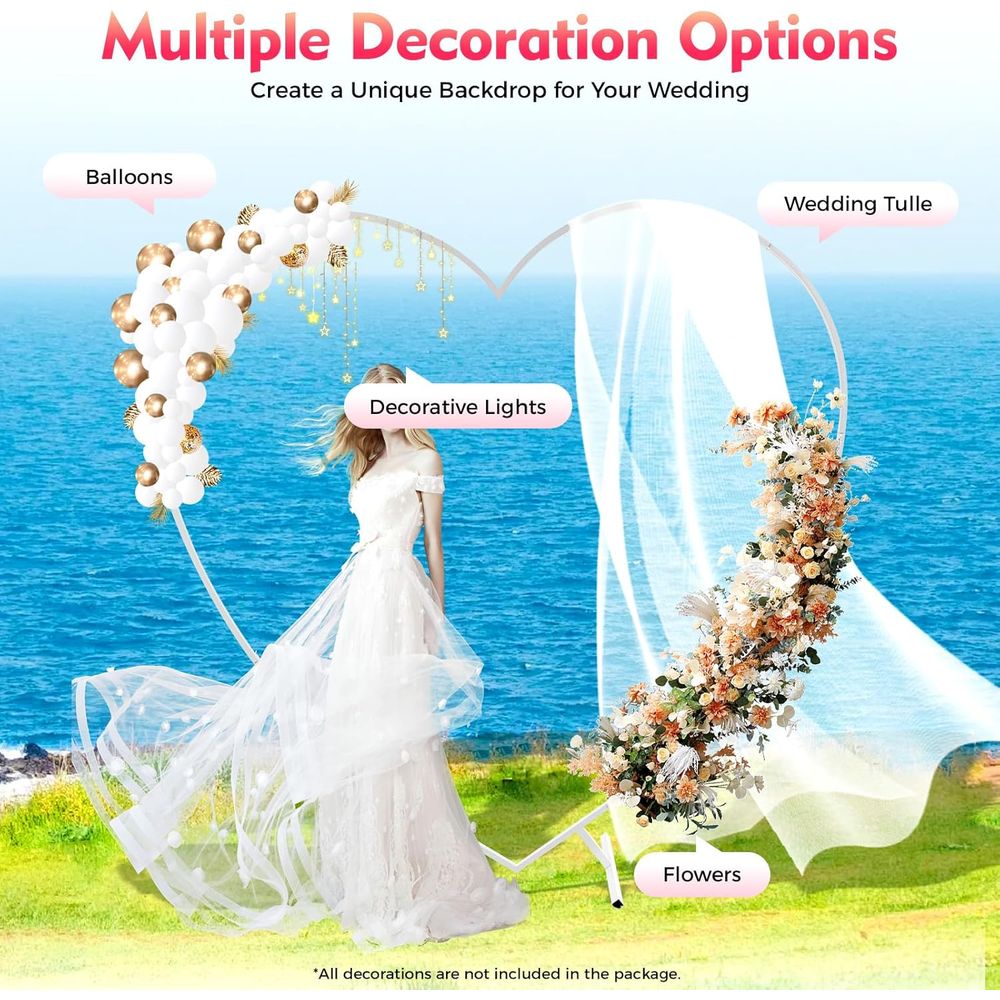 Heart-Shaped Wedding Arch Stan - Balloon Arch Kit 评论和价格