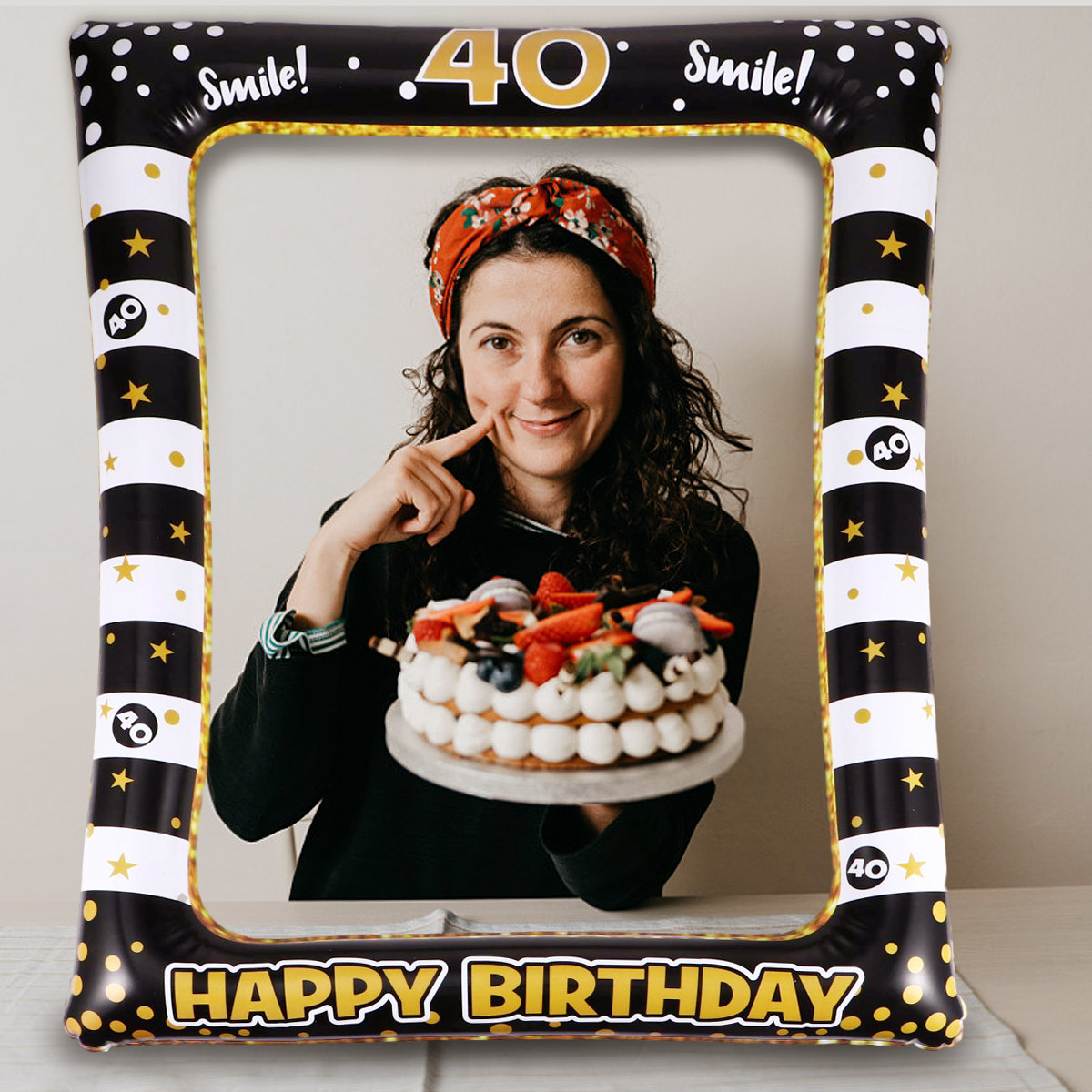 Photo Frame Birthday Party Boo - Photo Booth Frame 评论和价格