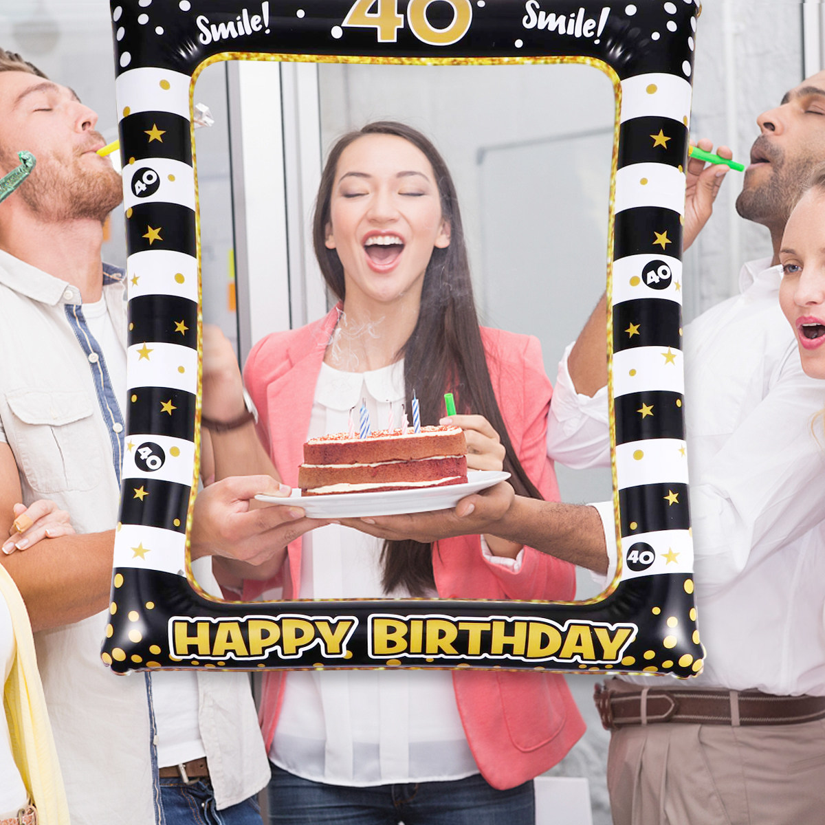 Photo Frame Birthday Party Boo - Photo Booth Frame 评论和价格