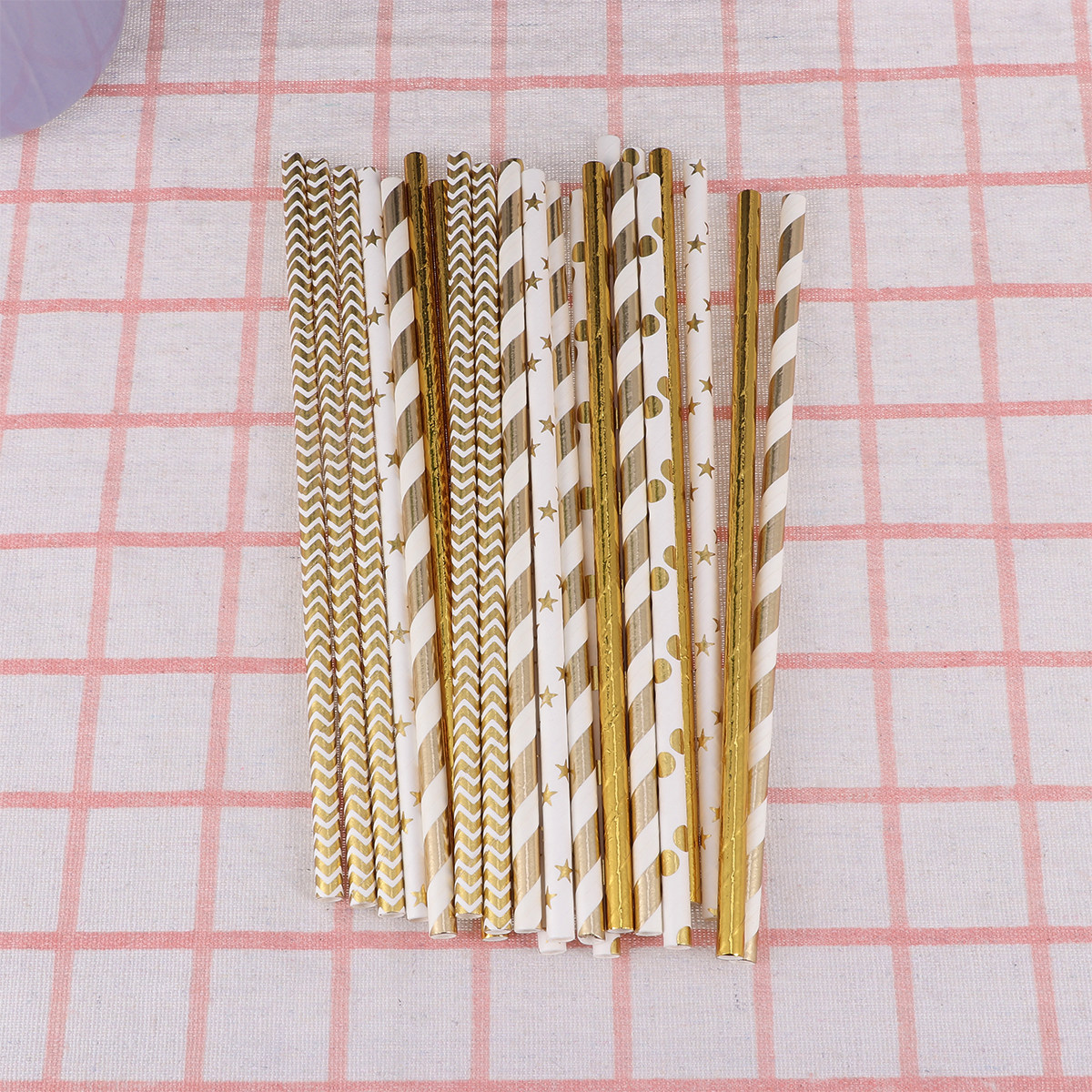 50Pcs Heart Paper Straws Biode - Paper Straw Color 评论和价格