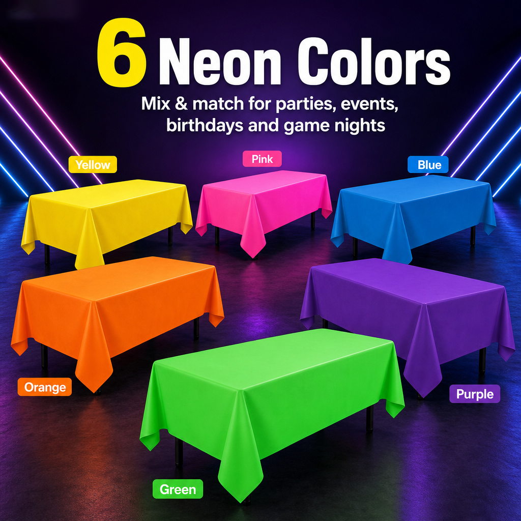 Thickened Macaron Fluorescent  - Table Cloth Disposable 评论和价格