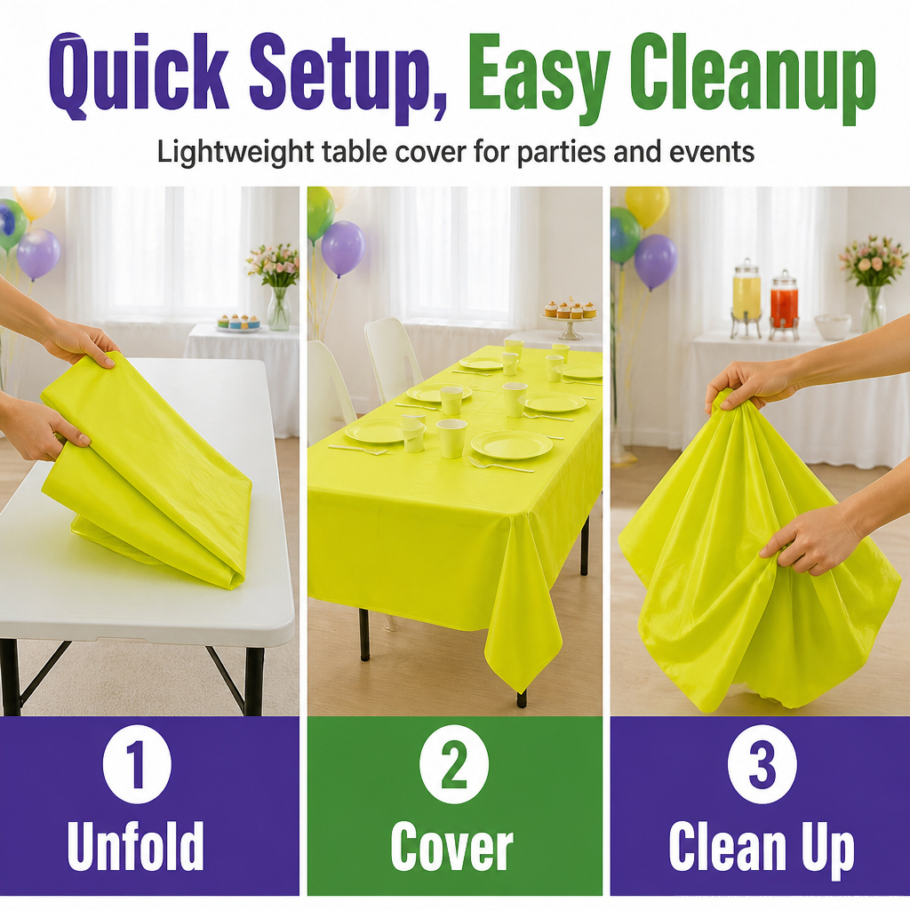 Thickened Macaron Fluorescent  - Table Cloth Disposable 评论和价格