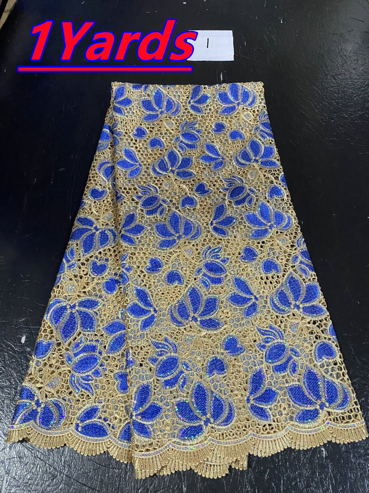 African Sequins Lace Fabrics F - Glitter Tablecloth 评论和价格
