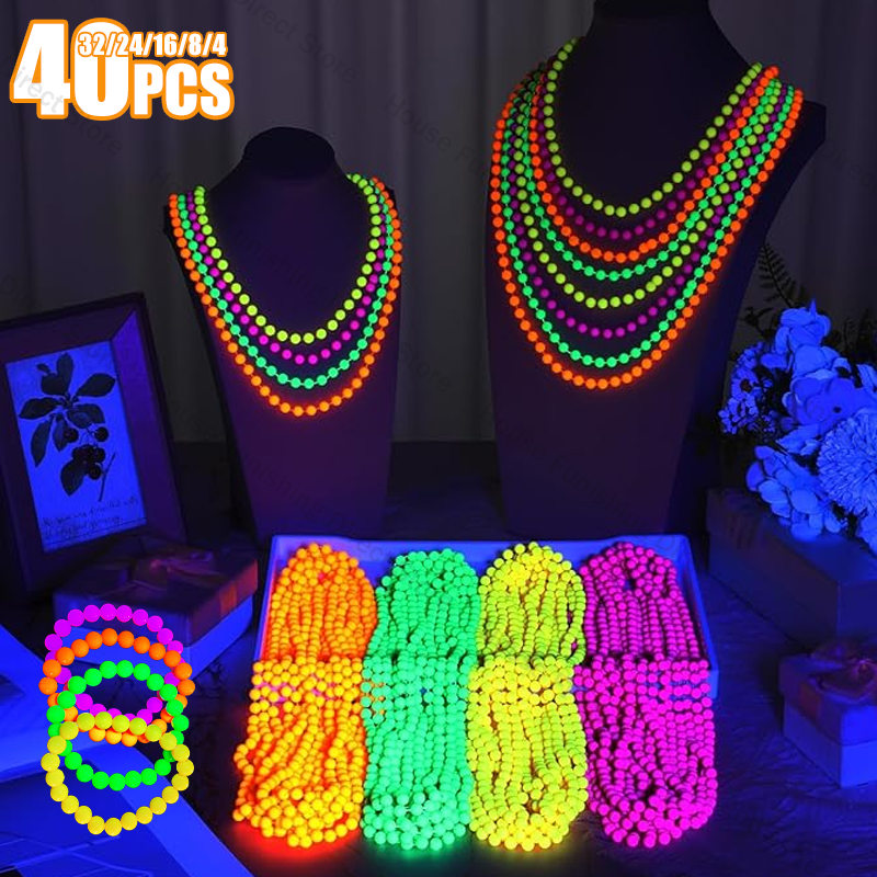 New Fluorescent Neon Necklace  - Cotton Candy Cone 评论和价格