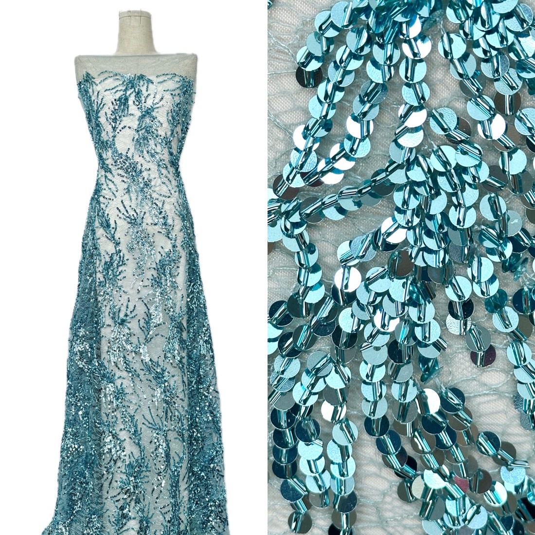 5 Yards African Net Lace Fabri - Glitter Tablecloth 评论和价格