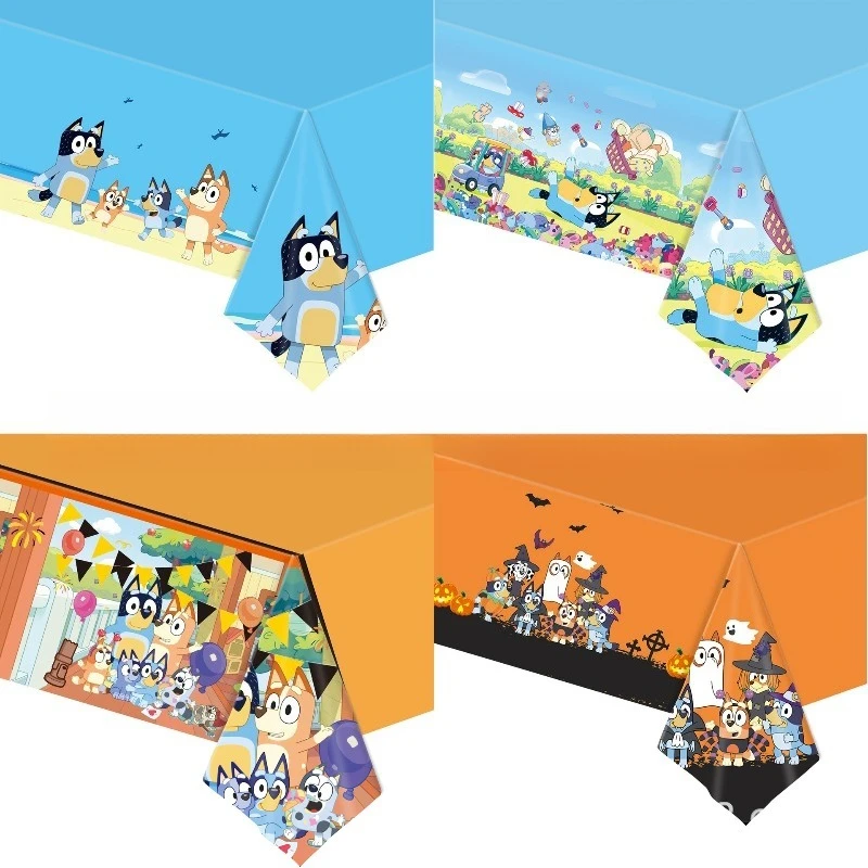 New Bluey Tablecloth Birthday  - Table Cloth Disposable 评论和价格