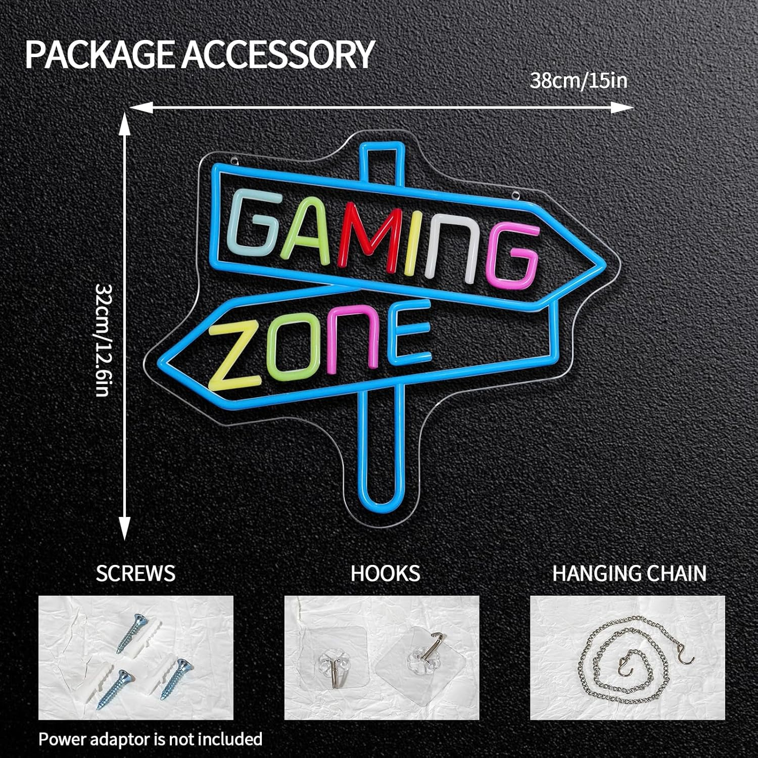 Gaming Zone Neon Sign USB LED  - Neon Sign Party 评论和价格