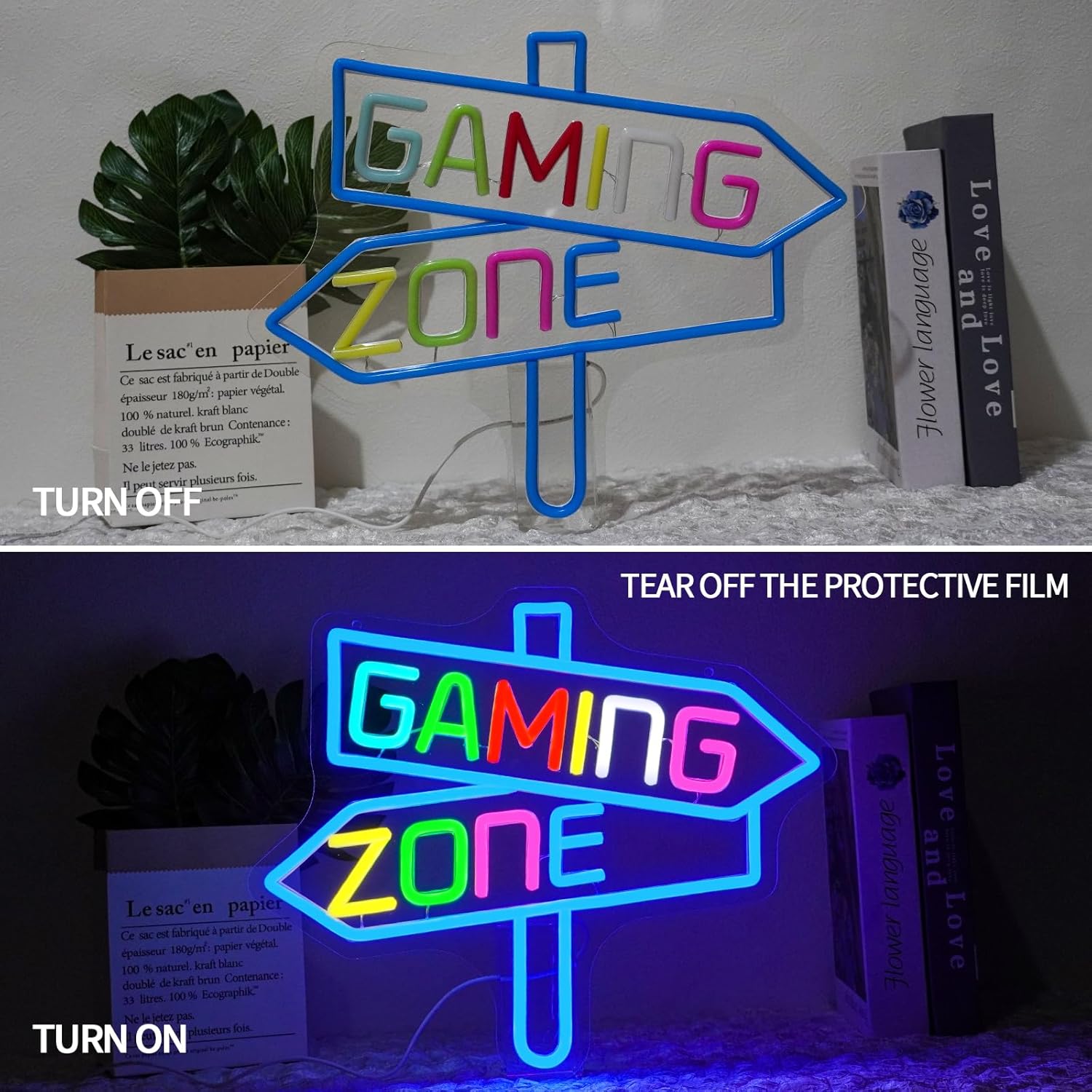Gaming Zone Neon Sign USB LED  - Neon Sign Party 评论和价格